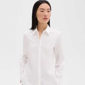 Theory White Button-down Shirt